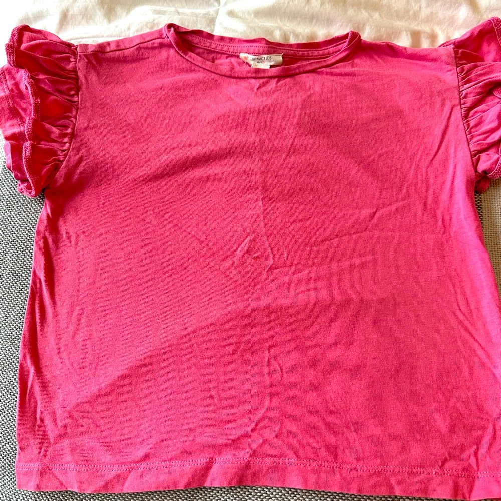 J Crew Crewcuts Ruffle Tee S